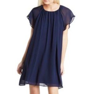 Donated🌸EUC BCBGeneration Navy Chiffon Dress Size S